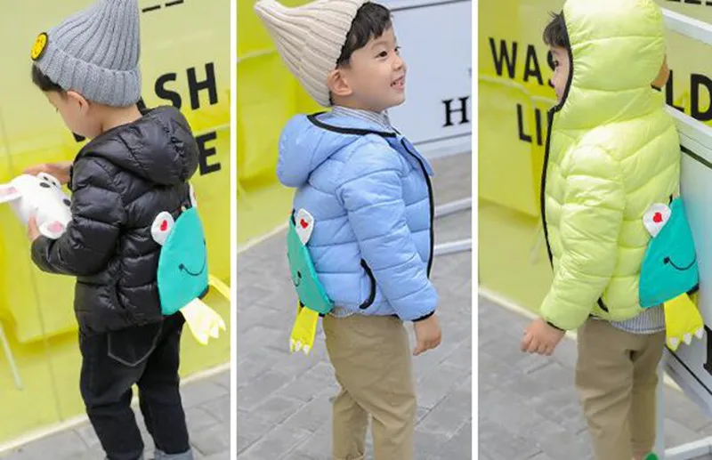 CROAL CHERIE Frog Children Jackets Boys Girls Winter Coat Foldable Bag Baby Winter Coat Kids Warm Outerwear Hooded Snowsuit   (4)