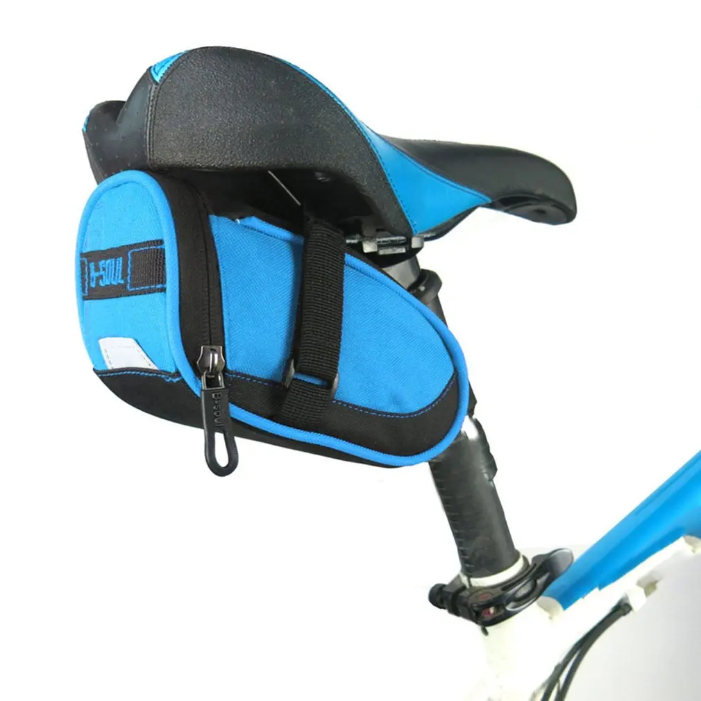 

Waterproof Nylon Bicycle Saddle Bag Mountain Road Bike Tail Bag Cycling Seat Bag For Bicycle Accessories Black Blue Red B-SOUL