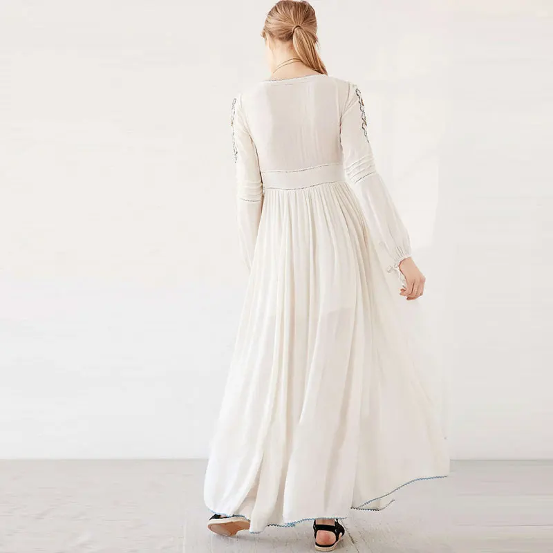 Женское платье с глубоким v образным вырезом BOHO PEOPLE длинное разрезом на подоле
