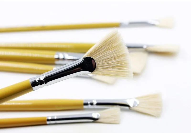 New High Quality 10 Ssuit fish tail fan shape pen bristle acrylic brush painting gouache watercolor pen art supplies New High Quality 10 Ssuit fish tail fan shape pen bristle acrylic brush painting gouache watercolor pen art supplies