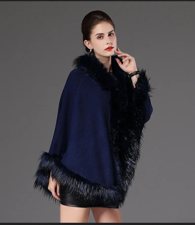 waterproof puffer coat 2019 Autumn Winter Wool Coats Women Faux Fur Hooded Cloak Luxury Designer Thick Feminine Outerwear Jackets Lady Party Clothing goose down coat