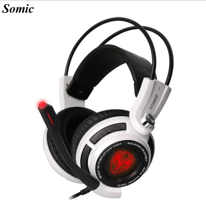 

Somic G941 7.1 Virtual Surround Sound USB Headband Gaming Headset Headphone with Vibrating Function Mic Voice Control for PC
