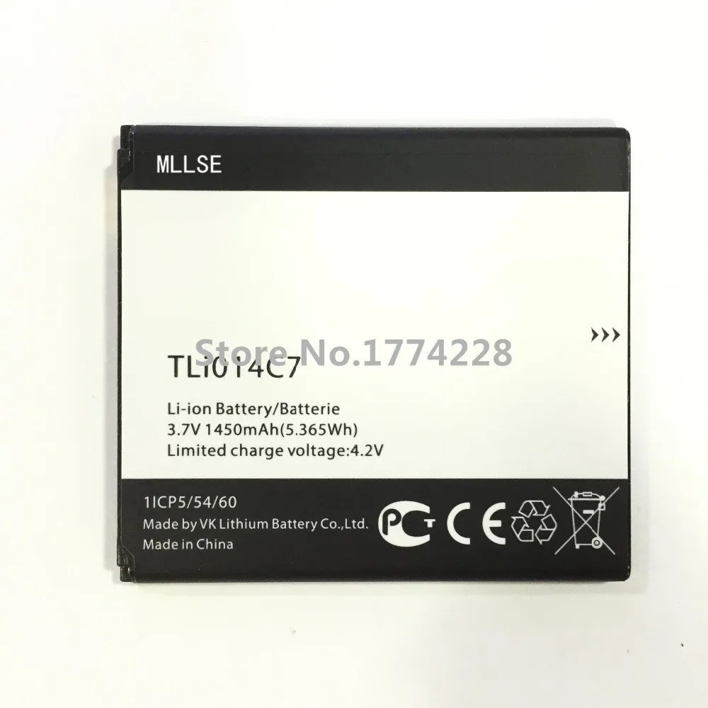 Аккумулятор MLLSE 3 7 В 1450 мАч TLi014C7 для ALCATEL onetouch Pixi First 4024D 4 0 &quotTLi014C7 1ICP5/54/60|battery for