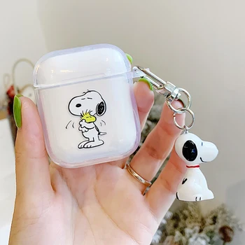 

Cartoon Soft Silicone Case For Apple Airpods Shockproof keychain Cover For Apple AirPods Earphone Case Air Pods Protector Case