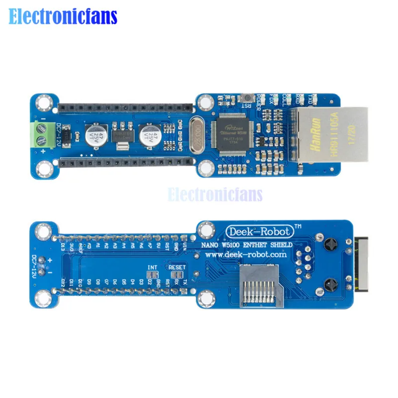 Стандартный Ethernet нано-щит W5100 Ethernet LAN сетевой модуль Micro-SD Поддержка порты TCP, UDP для Arduino V3.0 R3 UNO Mega 2560 One