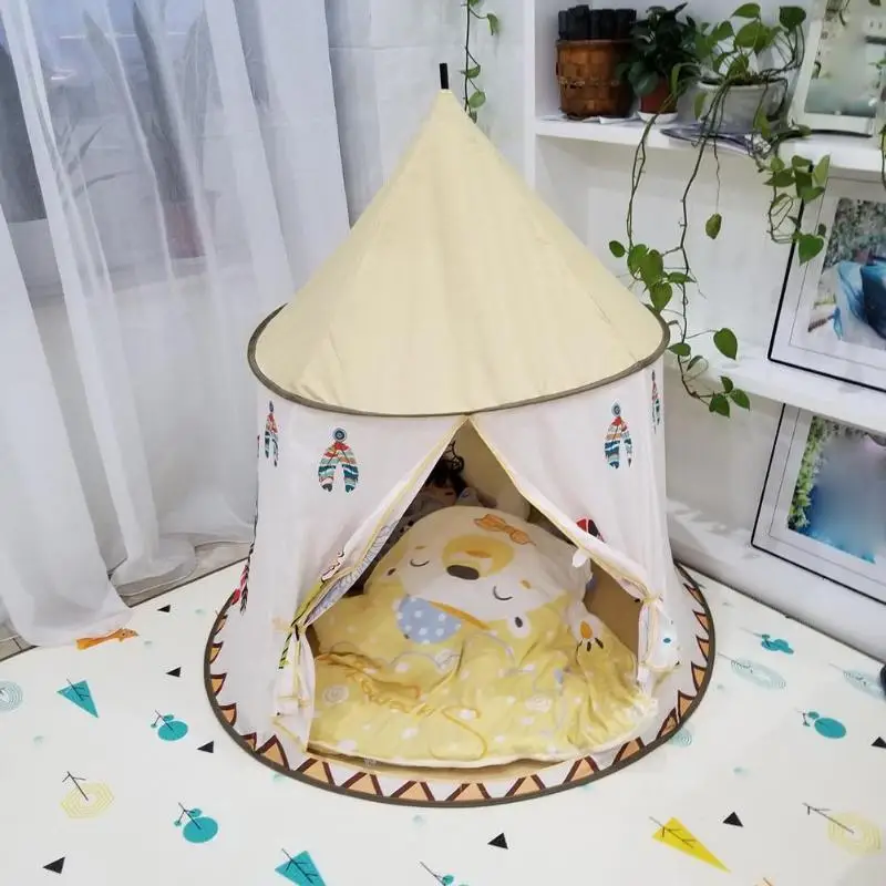Детский вигвам палатка дом 123*116 см портативный Замок принцессы подарок для детей Детская палатка для игр на день рождения Рождественский подарок