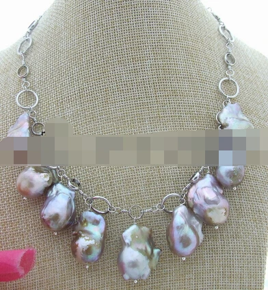 

Jew3111 Natural Purple Keshi Pearl Necklace