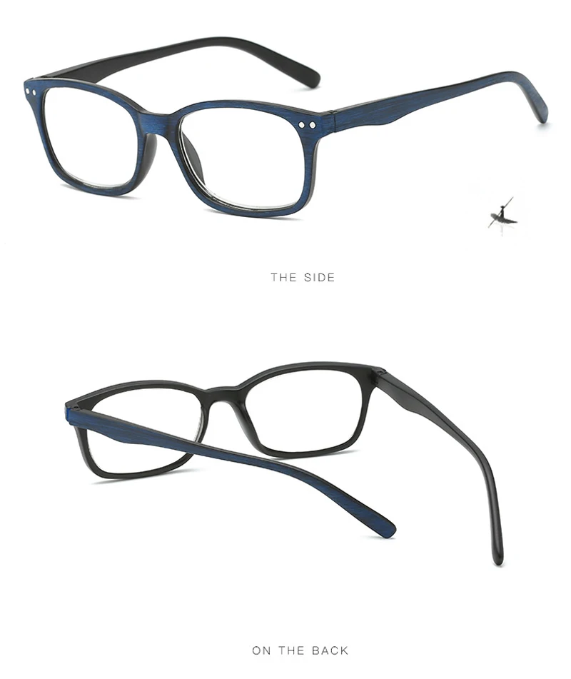 Zilead имитация дерева модель очки для чтения квадратные женские и мужские очки для дальнозоркости с+ 1.0to+ 4,0 унисекс