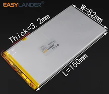 3.2X82X150MM 3.7V 6000mAh Rechargeable li Polymer Li-ion Battery For Power Bank Tablet PC Cell Speaker MID electronics 3282150