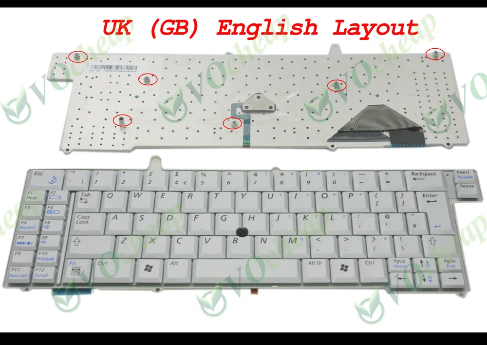 Genuine New Notebook Laptop keyboard for Samsung X1 NP-X1 Silver UK version - CNBA5901575 | Компьютеры и офис