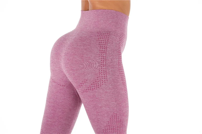 Women Seamless Leggings Solid High Waist Yoga Pants Scrunch Butt Push Up Energy Leggings Sport Breathable Fitness Running Pants