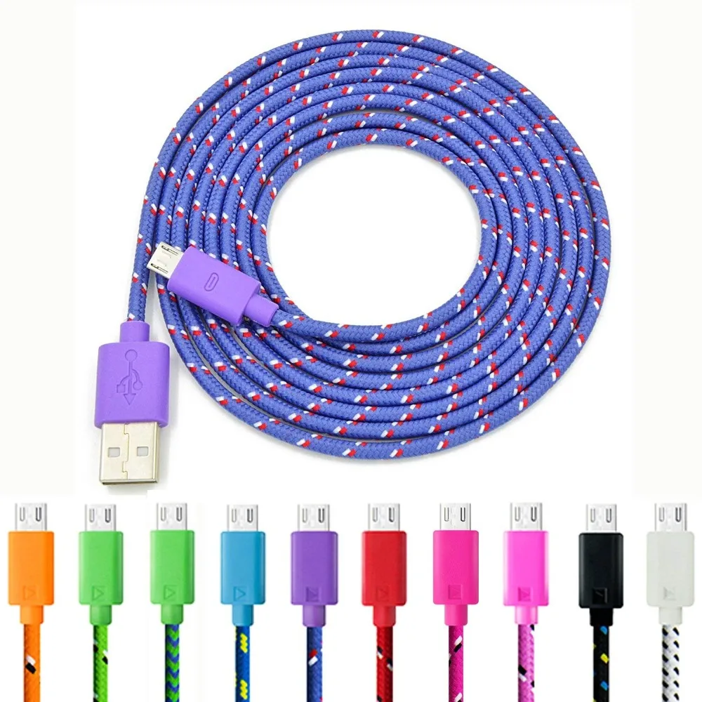 أولاف المصغّر usb كابل 2A سريع شحن كابل شاحن الهاتف المحمول 1 M/2 M/3 M كابل بيانات ل Sumsung Xiaomi هواوي LG الروبوت اللوحي