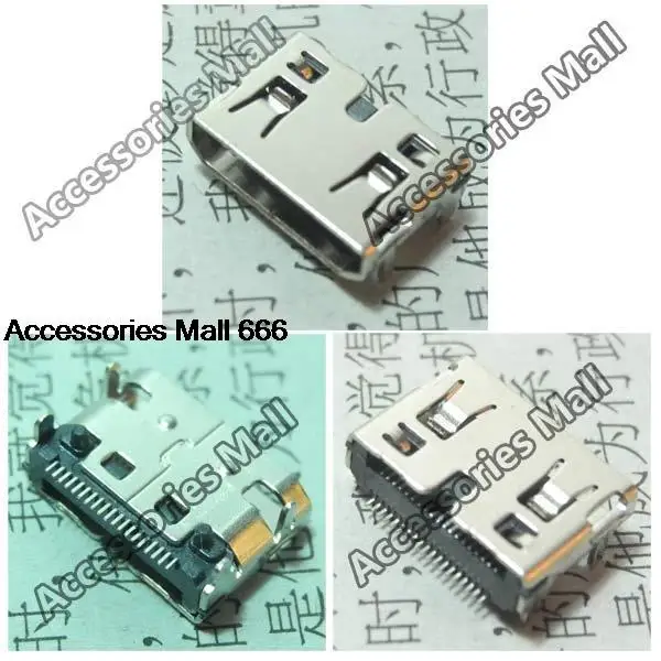 

5-100 PCS New DC Power Jack Micro USB JACK End Plug Socket Mini HDMI for netbook/tablet pc/mp3/mp4 / Sony /DELL/Asus 19-pin
