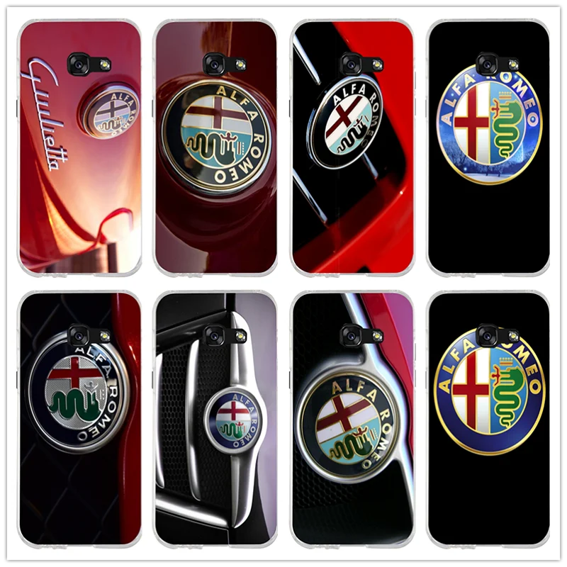 

Hot Super Car Alfa Romeo Logo Soft TPU Phone Case Silicone Cover for Samsung Galaxy Note 2 3 4 5 8 edge A3 A5 A7 2015 2016 2017
