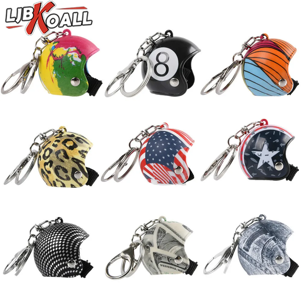 CuteMotorcycleHelmetKeychainKeyringGiftsforWomenMenCarBagAccessoriesKeyRing