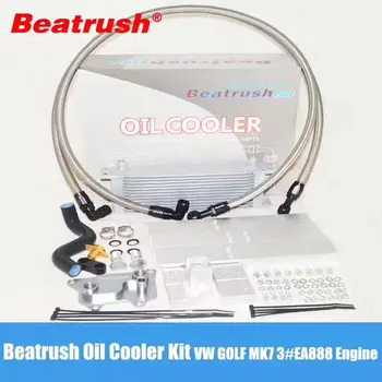 

Beatrush oil cooler Kit 13'' Transmission Filter Adapte Black Stainless Stel Braided Hose for Volkswagen Audi gen3 EA888