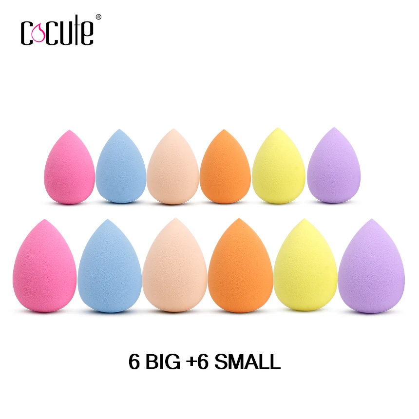 

Cocute 12pcs/lot Makeup Sponge Soft Foundation Cosmetic Puff powder Puff Smooth Beauty to Make Up Tools Accessories