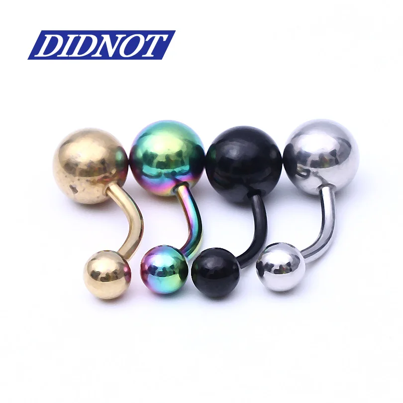 40pcs Belly Rings Stainless Steel Ball Balls Navel Bar Rings Piercing