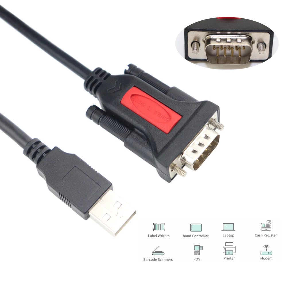 USB к RS232 адаптер плодовитый PL2303 Чипсет USB 2,0 RS232 9 штекер DB9 последовательный кабель преобразователя для Windows, Linux Mac OS