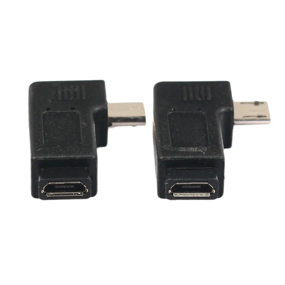 Новинка 90 градусов левый и правый угол Micro USB B штекер гнездо адаптеры зарядное