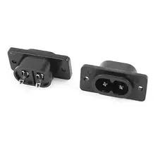 6 x IEC320 C8 вход 2 Пальцы Терминал штекер Мощность розетки переменного тока 250 В 2.5A