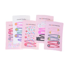 6 шт. заколки для волос для девочек, заколки невидимки для волос с мультяшным принтом, заколки для волос для девочек и женщин, аксессуары для волос, 5 стилей