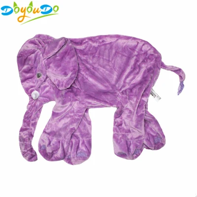 60 см гигантский слон кожа плюшевая игрушка без PP Хлопок Плюшевые животные мягкий слон детская подушка для сна детские игрушки - Цвет: Фиолетовый