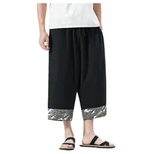 Feitong новые летние мужские повседневные шаровары Беговые брюки для фитнеса льняные свободные летняя одежда пляжные шорты