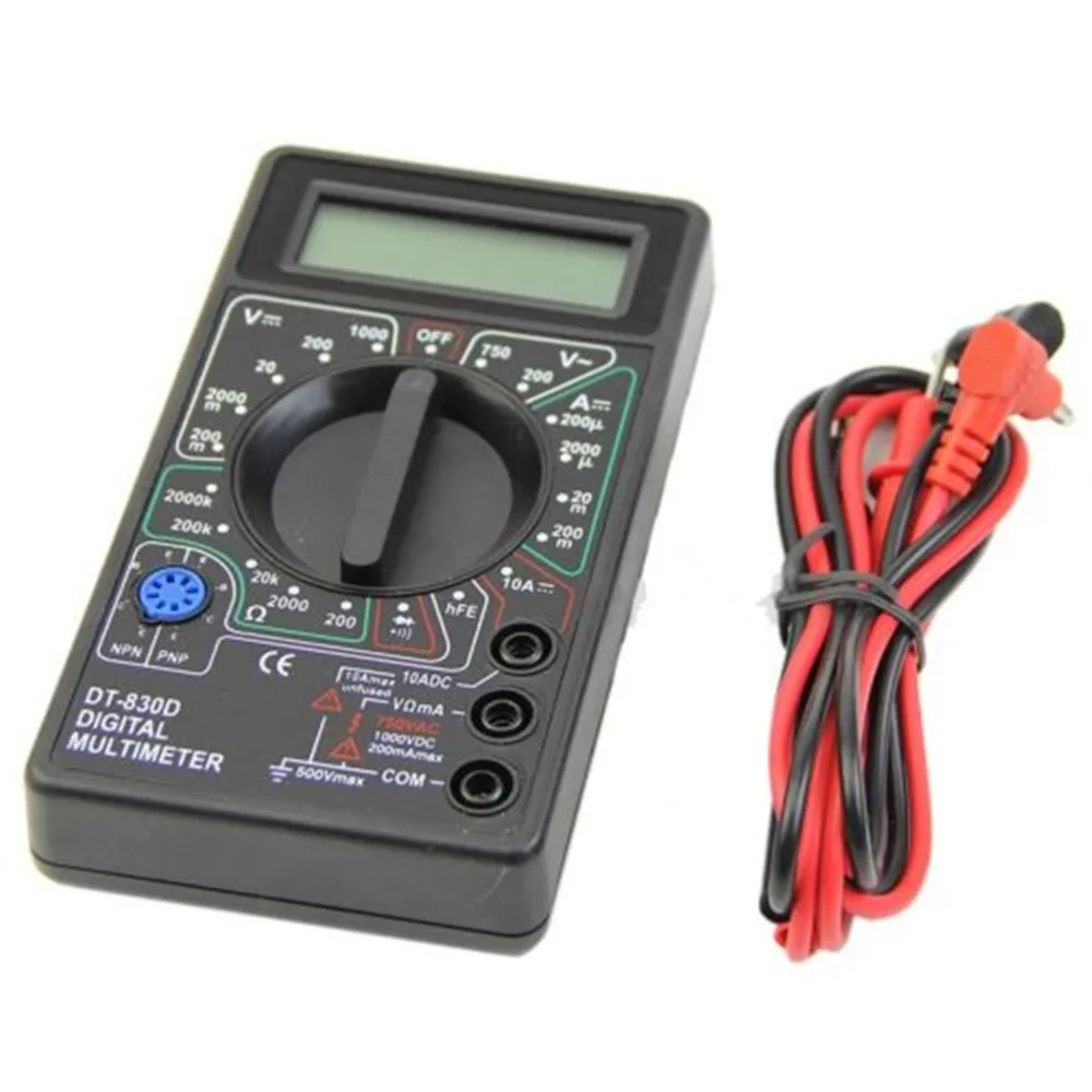 

1pc Mini 9v Digital Multimeter Voltmeter Ammeter AVO Meter DT830D LCD Display Free ship