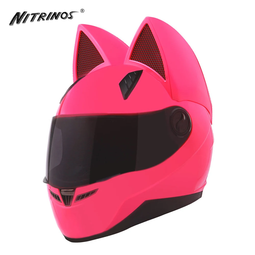 casque moto femme rose