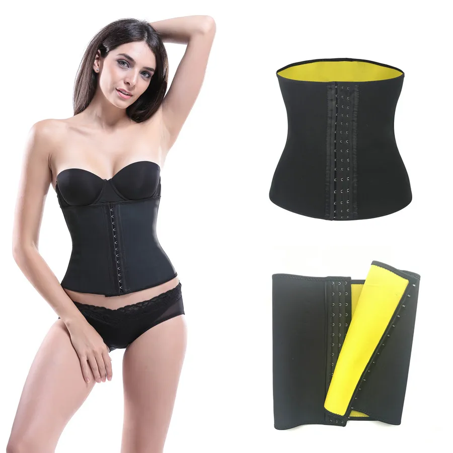 

Women Slimming Belt 3 Row Hooks Corset Tummy Neoprene Belt Sweat Hot Shapers Waist Trainer Modeling Strap Fitness Control Girdle