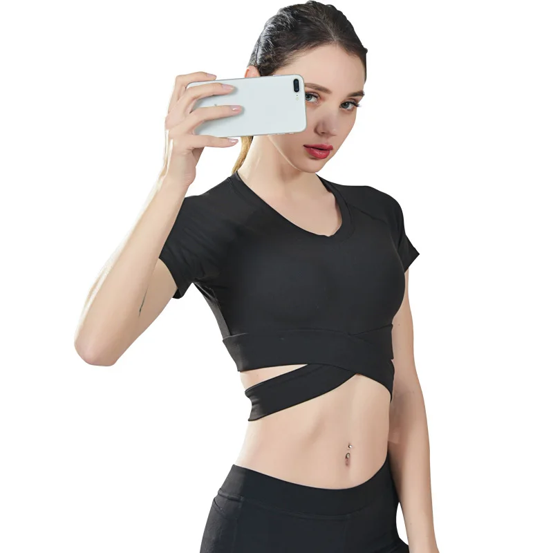 

Women Yoga Shirts Seamless Sports Top Summer Fitness Sexy Gym Crop Top Running Shirt Workout Tank Tops Training Sportswear