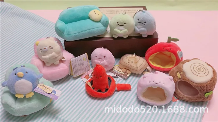 Милый Сан-Икс плюшевые подвески Sumikko гураши плюшевый брелок с наполнением мультфильм Sumikko Сафа животное мягкие плюшевые игрушки