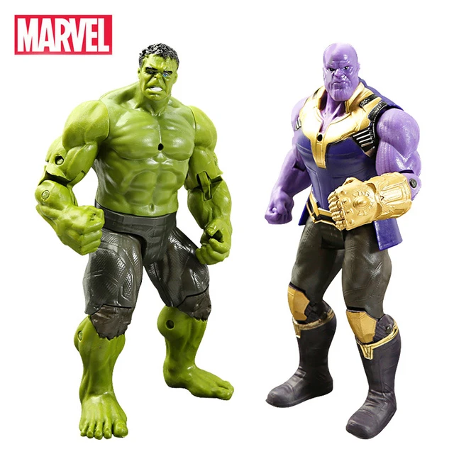 16cm Marvel Avengers Action Figure Toys Captain America Thanos Spiderman  Hulk Iron Man Thor Super Hero