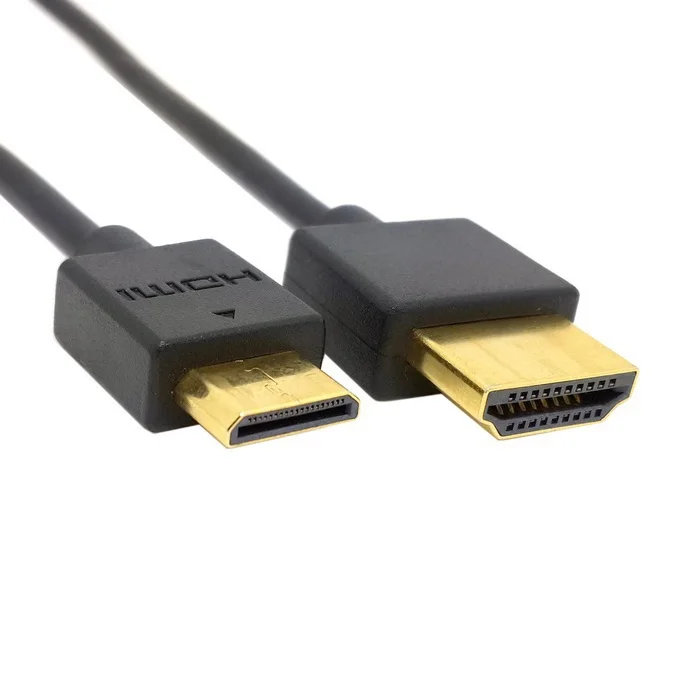OD 3mm super soft thin Mini HDMI to HDMI Cable for Moto Mobile phone