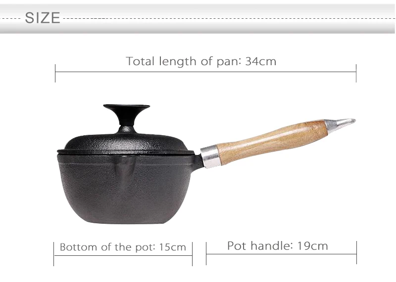 ZITING 15 см чугунные кастрюли для соуса вареная суповая каша лапша детский молочный горшок антипригарные кухонные инструменты кухонная посуда с крышкой кастрюли
