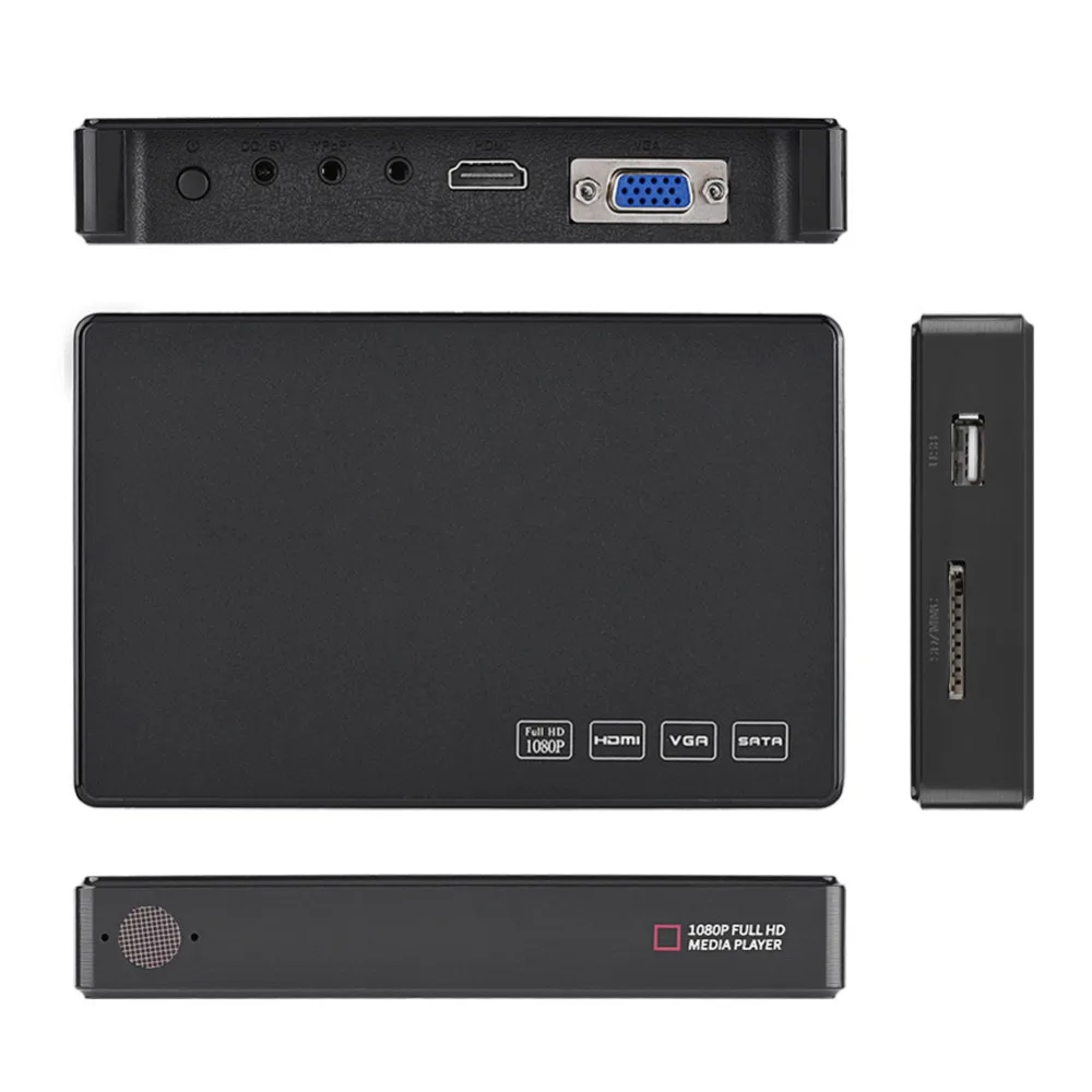 2,5 дюймов Full HD SATA HDD плеер медиаплеер центр 32 Гб SD/MMC карты стерео звук 1080P видео HDMI медиаплеер