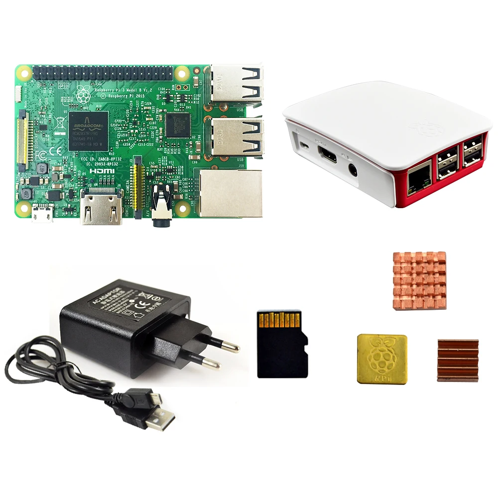 Raspberry Pi 3 Model B Kit Pi 3 Board Pi 3 Case European Power Supply 16