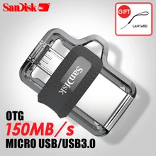 Sandisk-clé Flash USB Extreme, 16 go, 32 go, 64 go, 128 mo/s, SDDD3, clé USB OTG, USB 3.0, haute vitesse, stylo bâton, mémoire