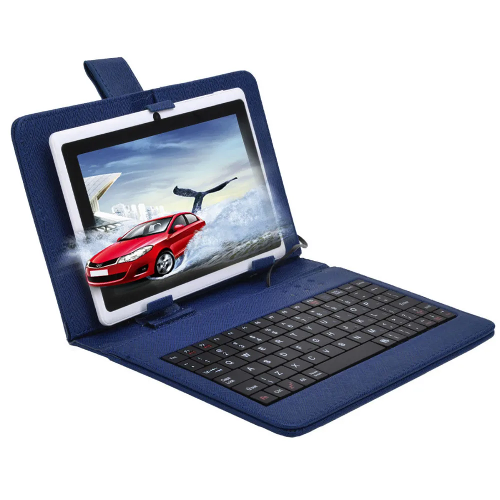 8 inch Tablet pc keyboard leather case casual and solid For waterproof