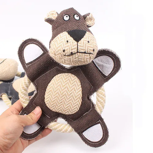 Gomaomi 27*20 см игрушки для собак для домашнего животного укусы игрушки с веревкой - Цвет: bear