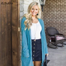 2018 Autumn Winter Solid Open Stitch Women Sweater Lambswool Knit Long Sleeve Cardigan Women Coat Sweaters Outerwear With Pocket