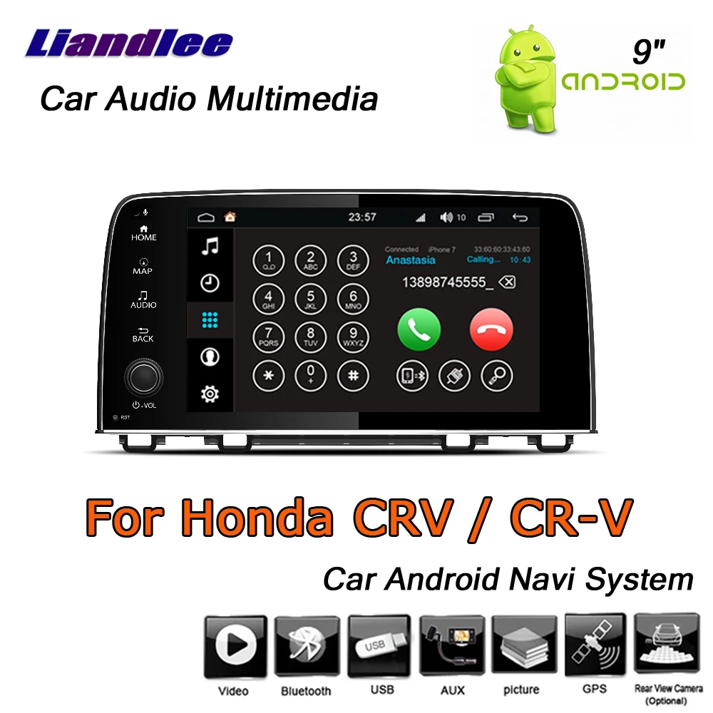 Sale Liandlee Android 8 UP For Honda For CRV For CR-V 2003~2009 Stereo Car Radio Carplay BT GPS Map Navi Navigation System No CD DVD 3