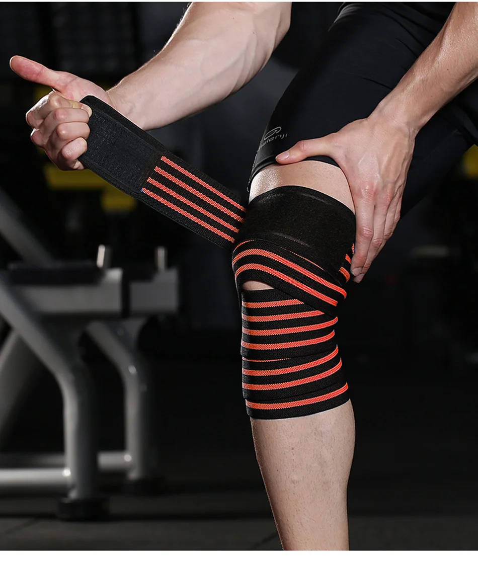 Knee Wraps Knee Guard for Weightlifting Squat Knee Brace Long Adjustable Knee Pad Straps for Compression Knee Wraps Knee Guard for Weightlifting Squat Knee Brace Long Adjustable Knee Pad Straps for Compression