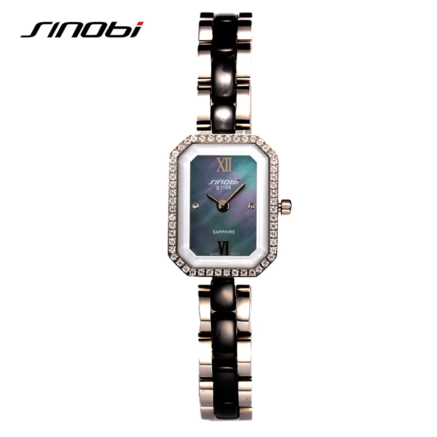 

SINOBI Watch Women 2019 Top Quality Relogio Feminino Stainless Steel Strap Fashion Quartz-Watch Luxury Ladies Wristwatch 1168