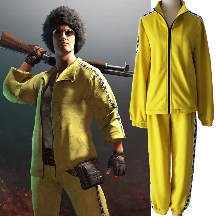 PUBG Playerunknown's боя косплейная Толстовка желтого цвета спортивные костюмы куртка+ Штаны