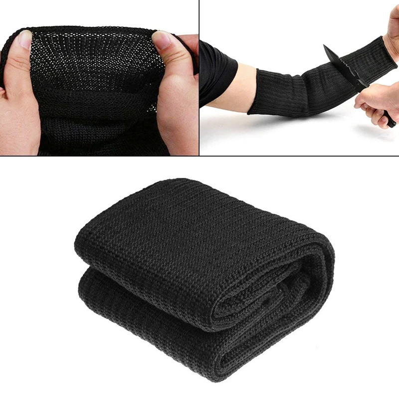 

Steel Wire Arm Protection Sleeve,Cut Resistant Anti Abrasion Safety Arm Guard for Garden Kitchen Farm Work 1 Pair