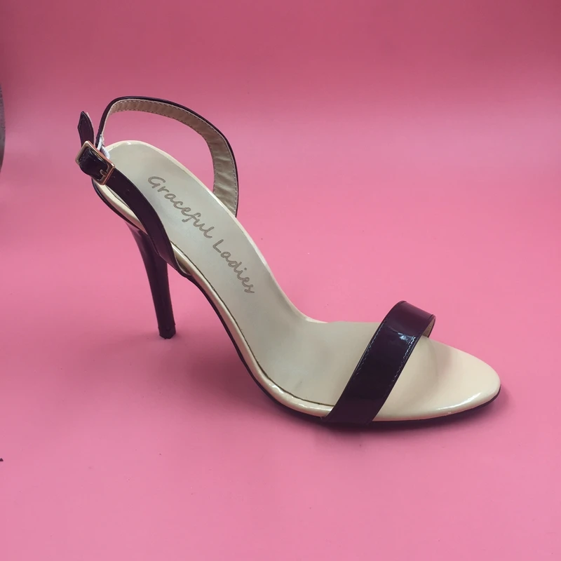 

Black Nude Slingbacks Ladies Sandal Women Shoes Sandalia Feminina Women's Sandals Brands in 2017 Real Photo Kim Kardashian Shoes