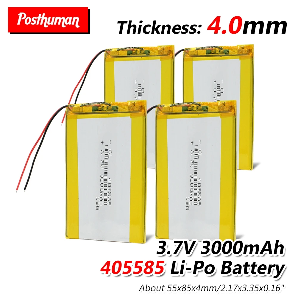 

3.7V 3000mAh Lithium Battery 405585 battery Battery 405585 For DVD GPS PAD Tablet Electric Toys Remote controller, E-book