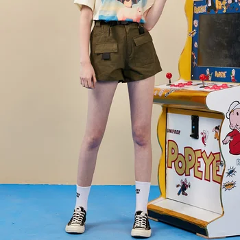 

UNIFREE 2019 Summer European and American Fashion Workwear Pocket Leisure Shorts U192P070BV